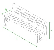 Diseño y fabricación de Bancas de Parque, Banca Línea en México CDMX