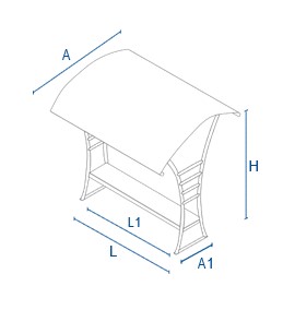 Diseño y fabricación PARADERO URBANI 4 DE 4 PLAZAS en México