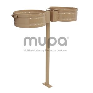 Diseño, fabricación Bote Basura Urbani 4 Doble para colocar bolsa, CDMX