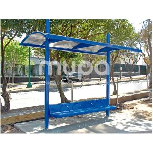 Diseño y fabricación PARADERO URBANI 1 INOX 4 PLAZAS en México
