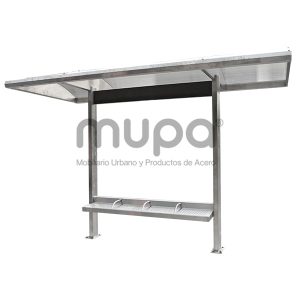 Diseño y fabricación PARADERO URBANI 1 INOX 4 PLAZAS en México, CDMX
