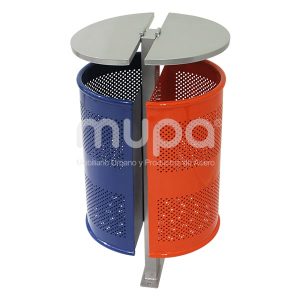 Diseño, fabricación Bote de Basura Media Lune Grande Doble Tapa CDMX