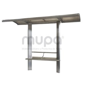 Diseño y fabricación PARADERO URBANI 2 INOX 4 PLAZAS en México