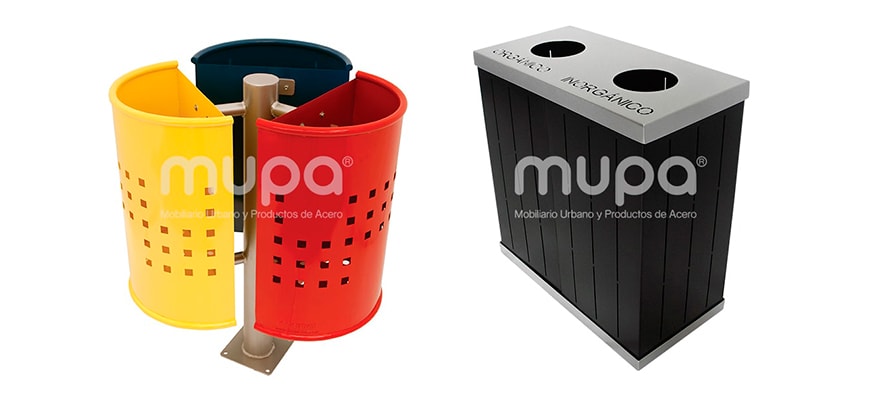 Botes Metálicos para Basura resistentes - Mobiliario Urbano | MUPA ®