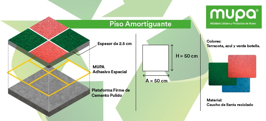 El Piso Amortiguante llega a MUPA® - Mobiliario Urbano en México