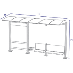 PARADERO MODULAR URBANI 7 ÁREA PARA SILLA DE RUEDAS