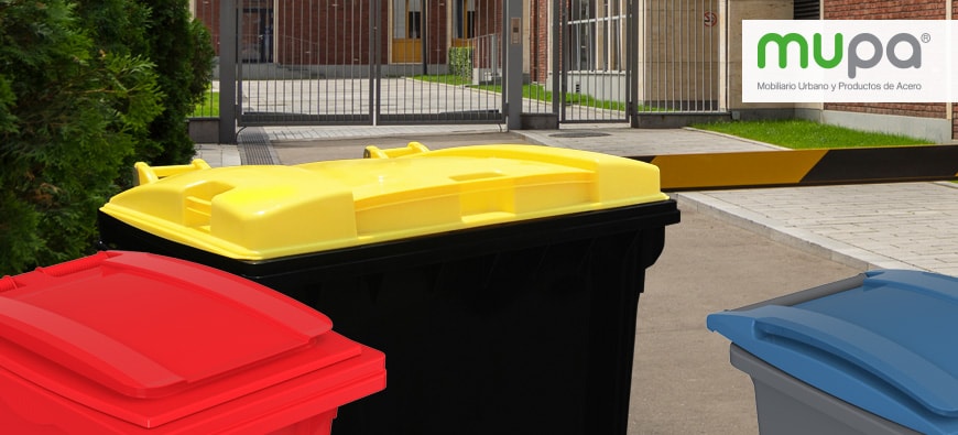 Contenedores plásticos para basura de uso rudo con ruedas