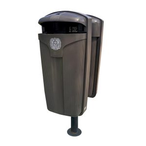 Papalera Cibeles Doble con Pedestal 50L